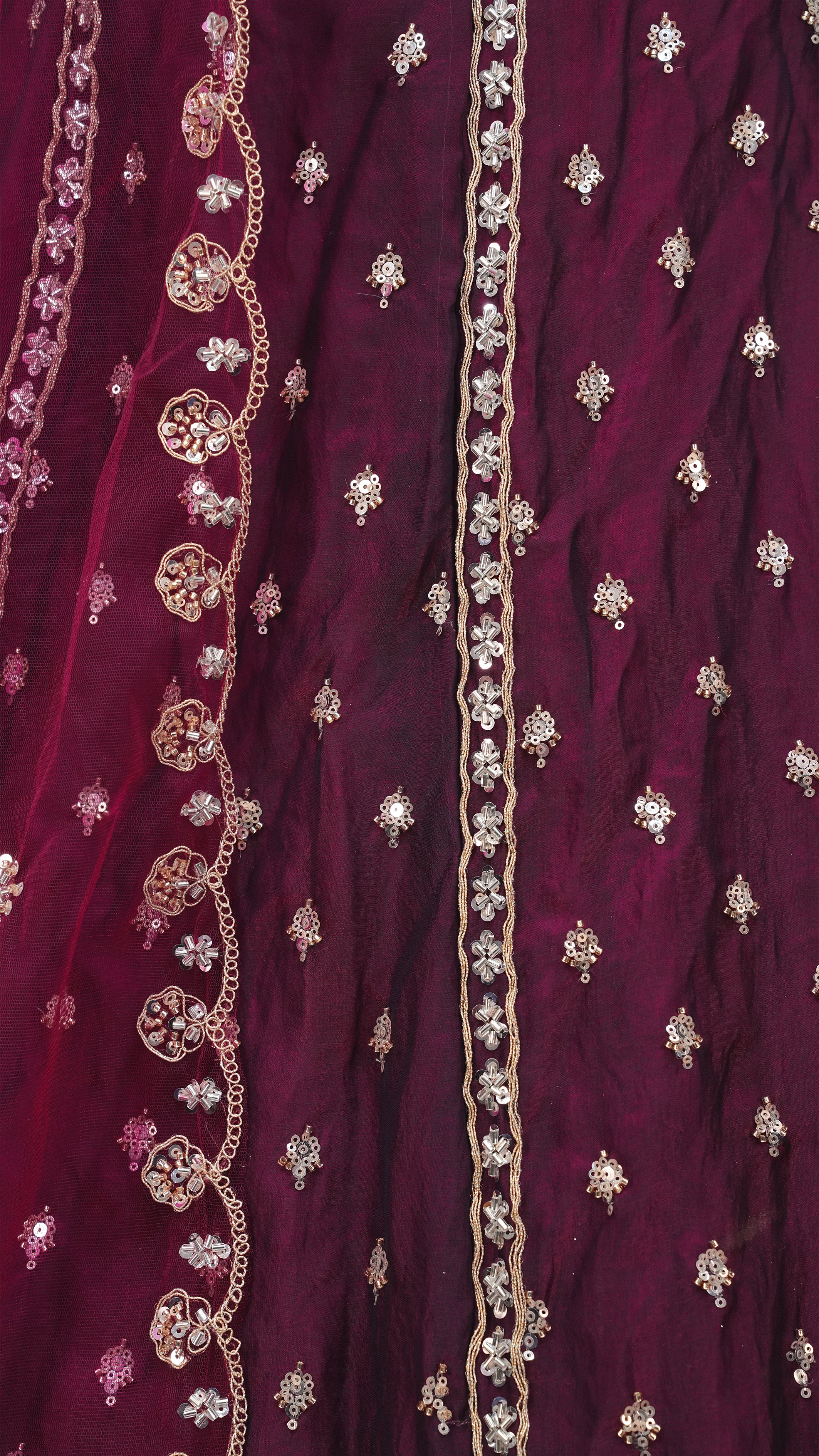 Wine Purple Embroidered Lehenga Choli with Net Dupatta – Bridal & Festive Wear