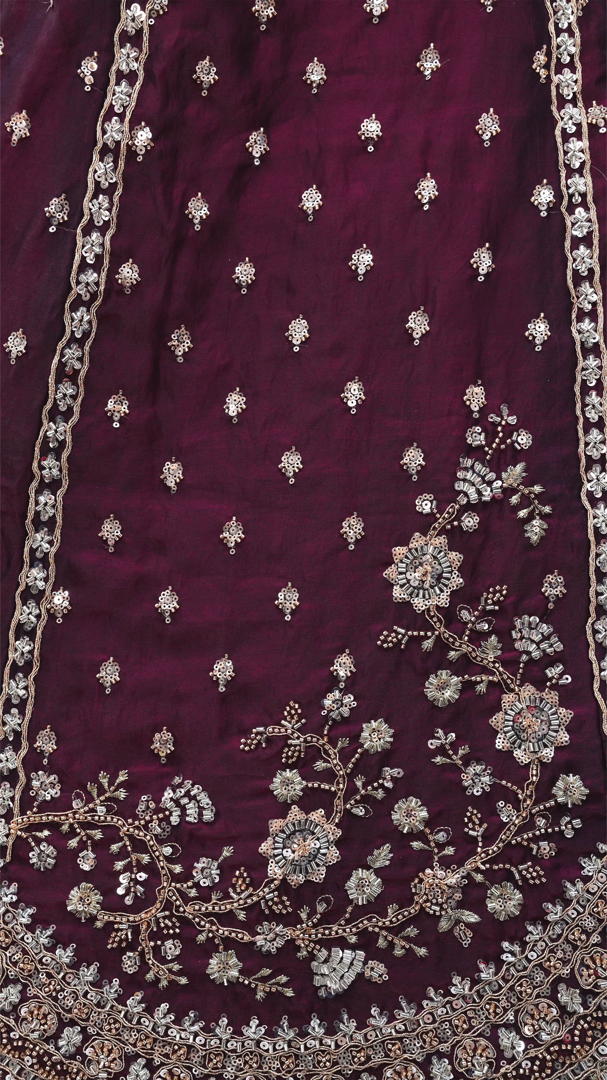 Wine Purple Embroidered Lehenga Choli with Net Dupatta – Bridal & Festive Wear