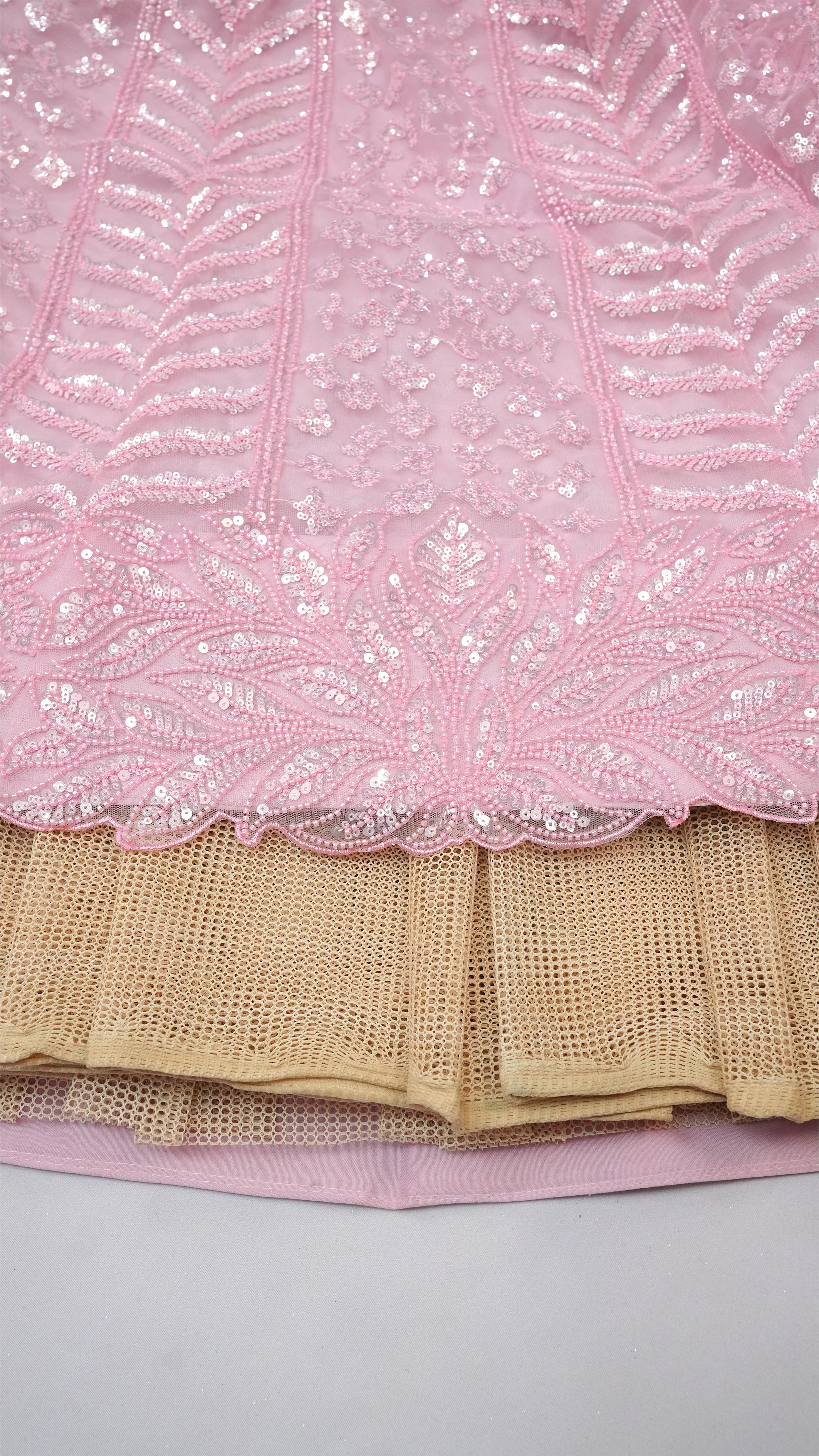 Pink Embroidered Lehenga Choli with Net Dupatta –  Festive Wear