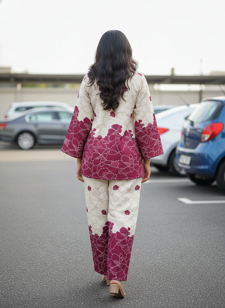 Elegant Floral Printed Co-Ord Set for Women | Stylish Everyday & Brunch Wear