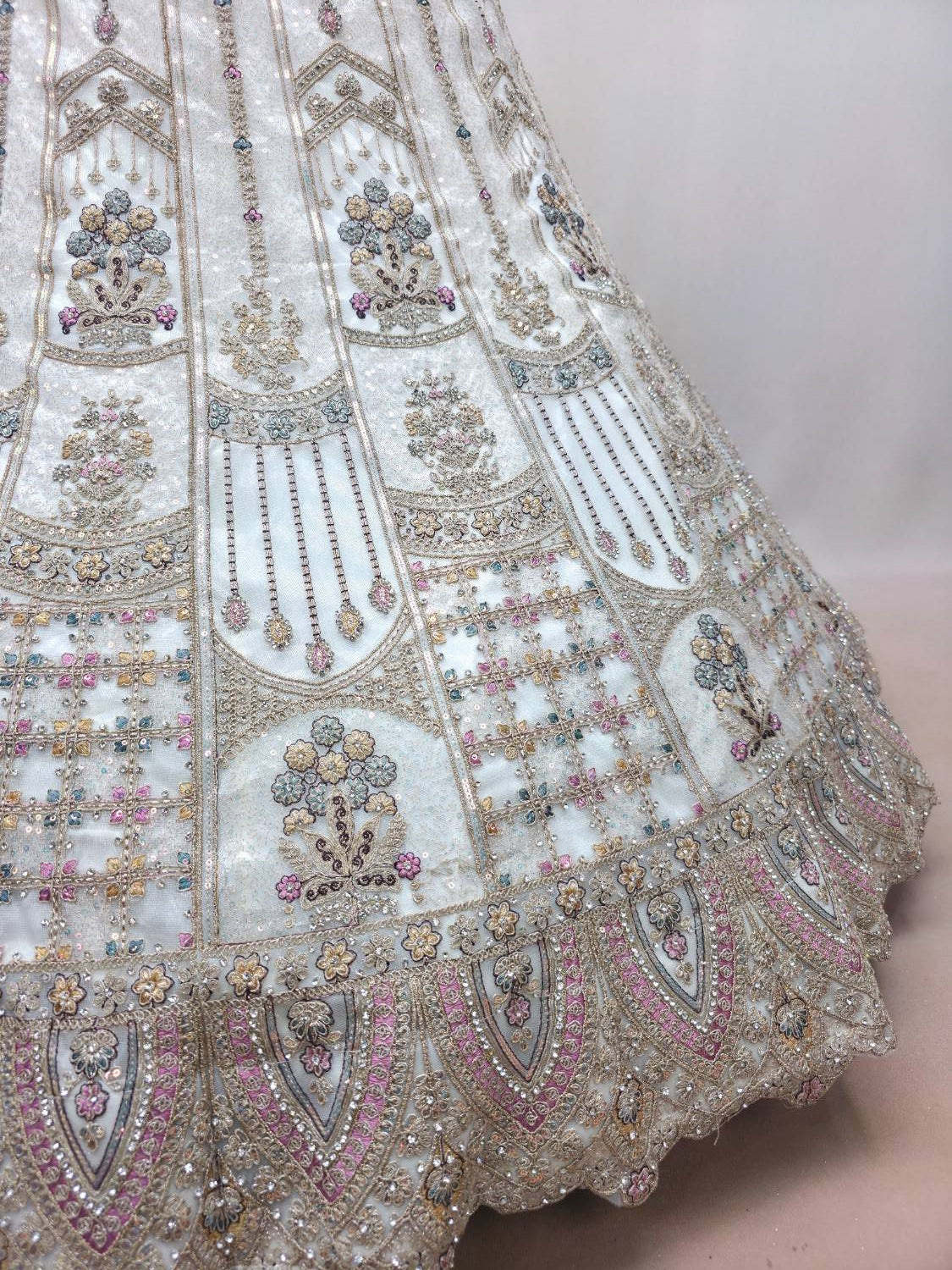 Lavender Embroidered Lehenga Choli with Net Dupatta Festive Wear