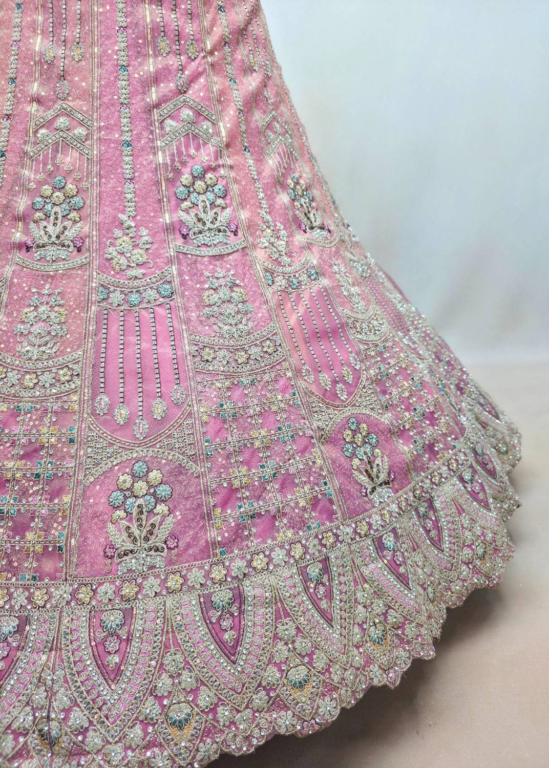 Lavender Embroidered Lehenga Choli with Net Dupatta Festive Wear