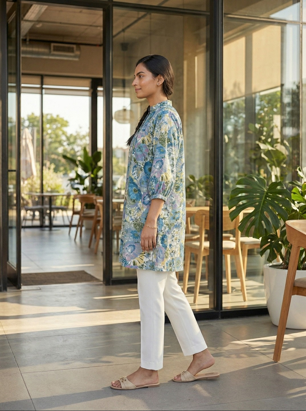 Women Floral Printed Cotton Kurti | Summer Trend 2026 Straight Fit Ethnic Kurta for Office Wear, Daily Wear & Casual Chic Look (1 Piece Only)