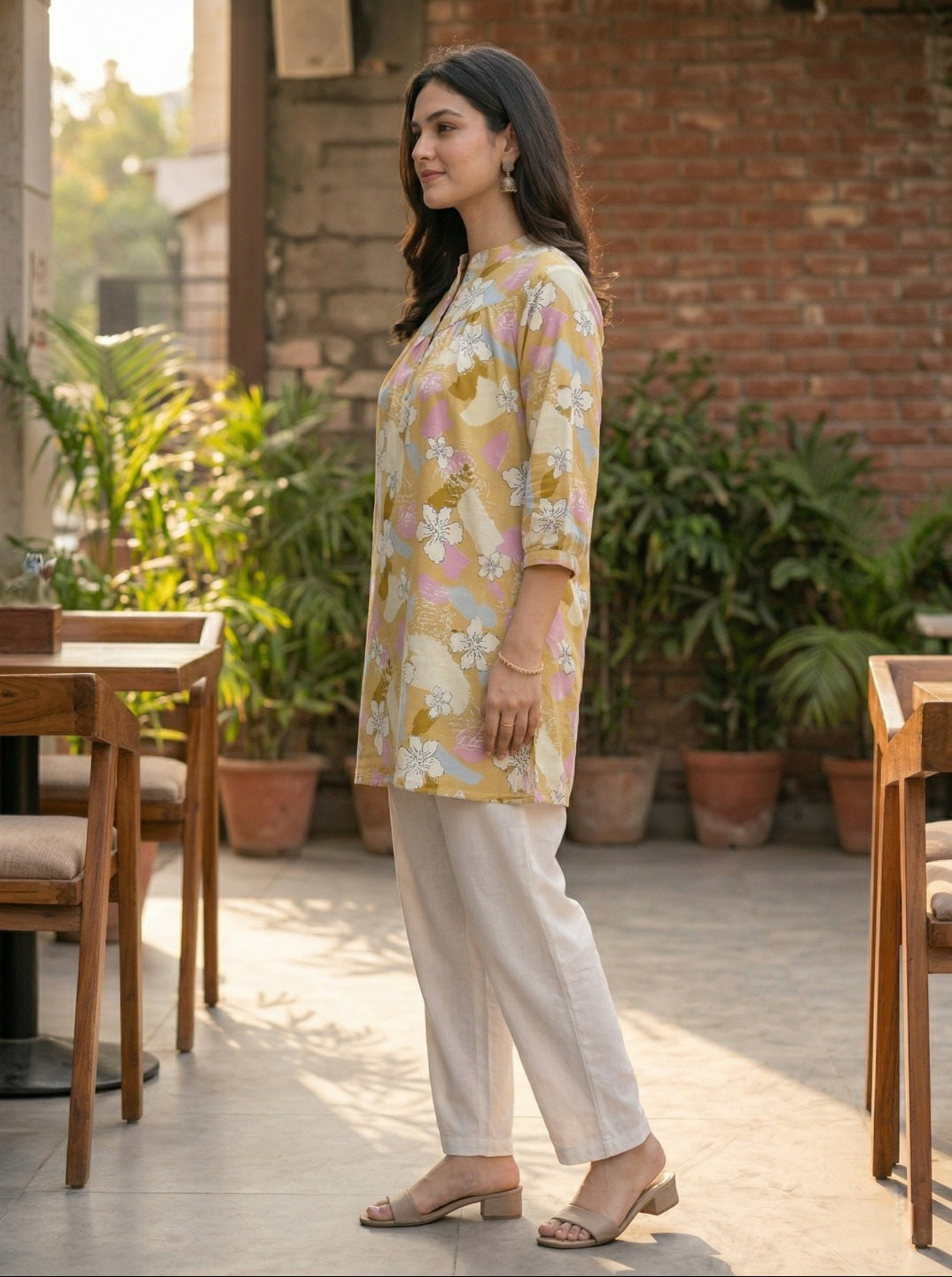 Women Floral Printed Cotton Kurti | Summer Trend 2026 Straight Fit Ethnic Kurta for Office Wear, Daily Wear & Casual Chic Look (1 Piece Only)