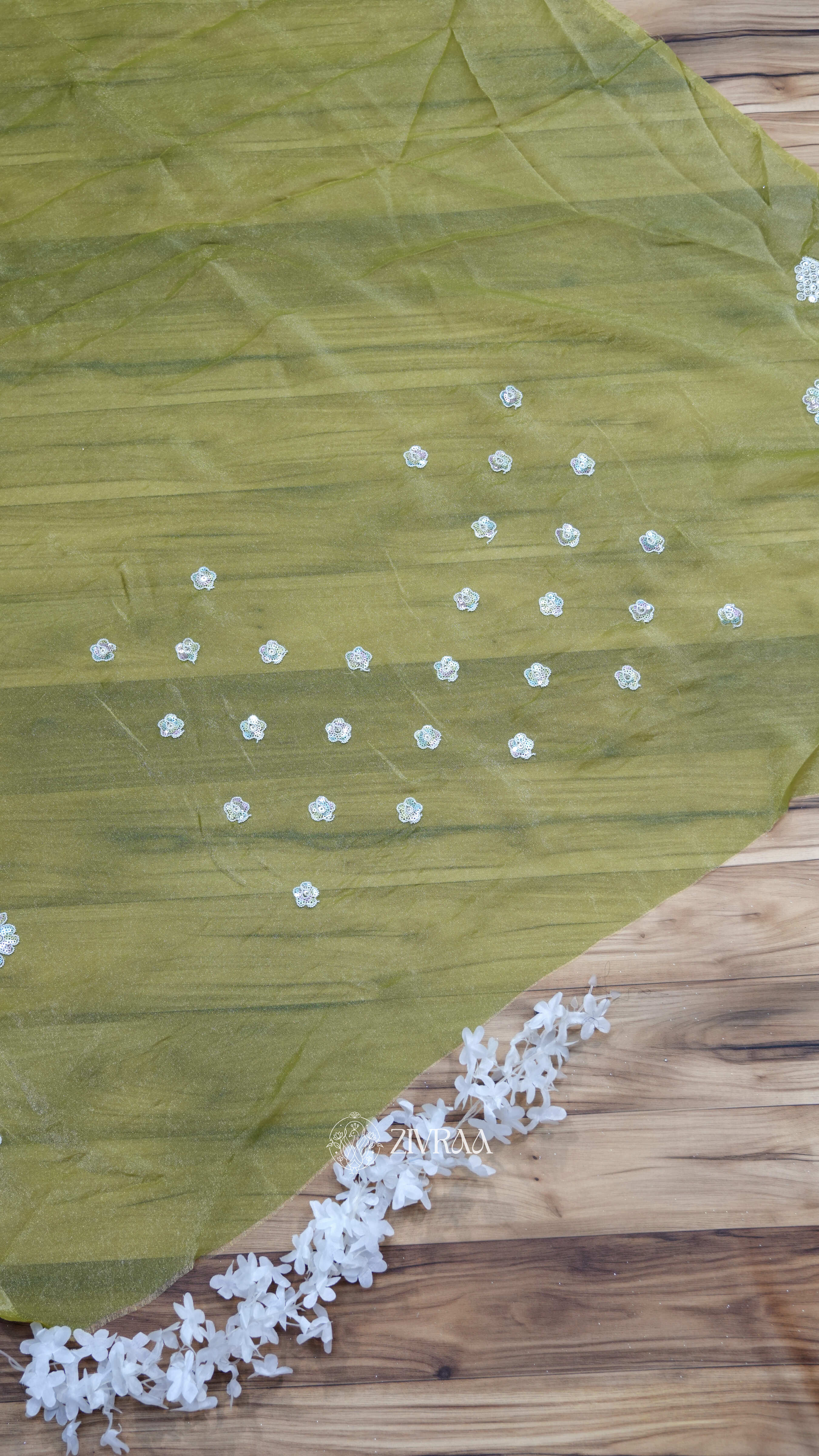 Mustard Yellow Embroidered Saree with Elegant Lace Border