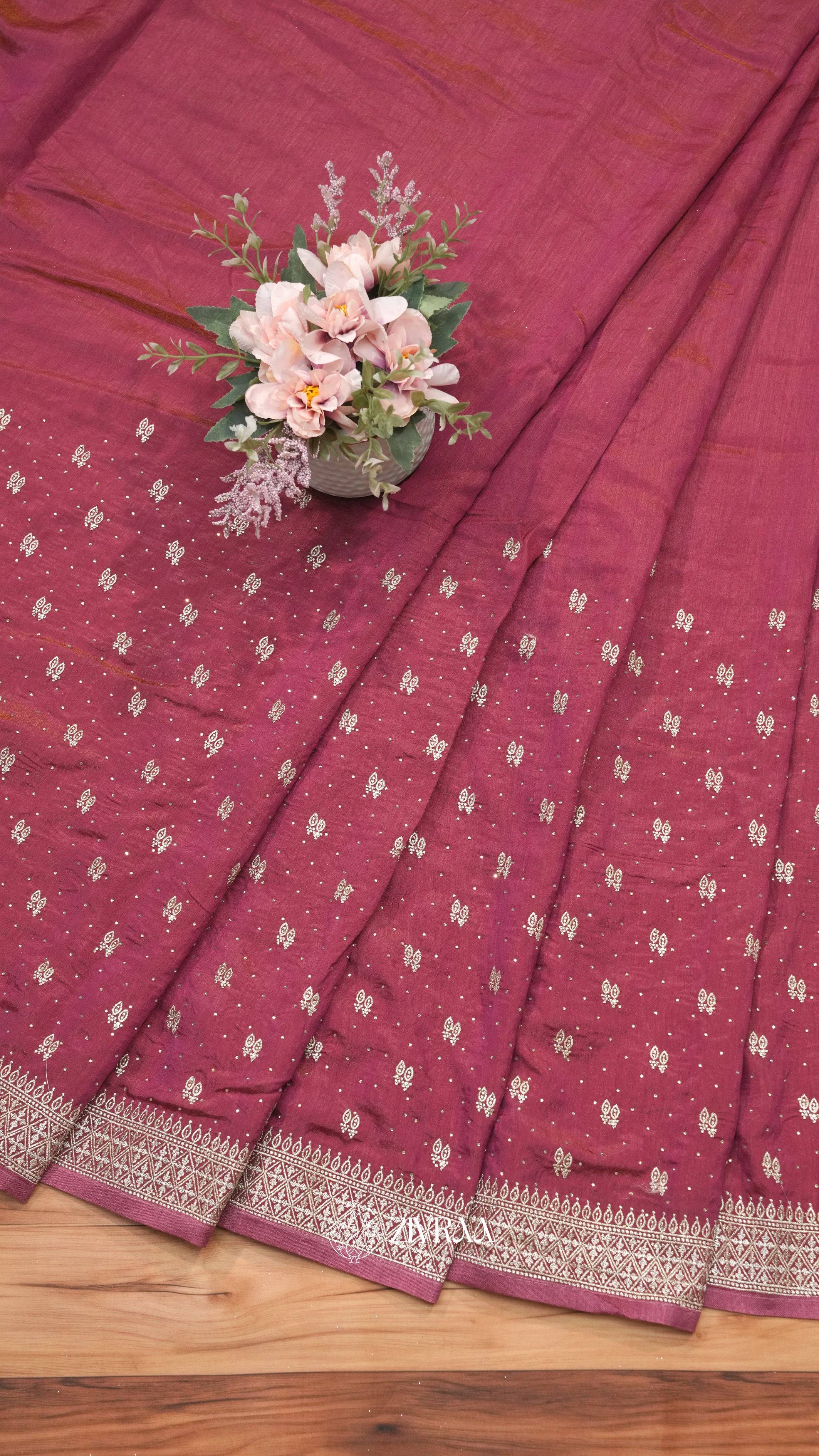 Elegant Dark Green Woven Silk Saree with Golden Motifs & Traditional Border