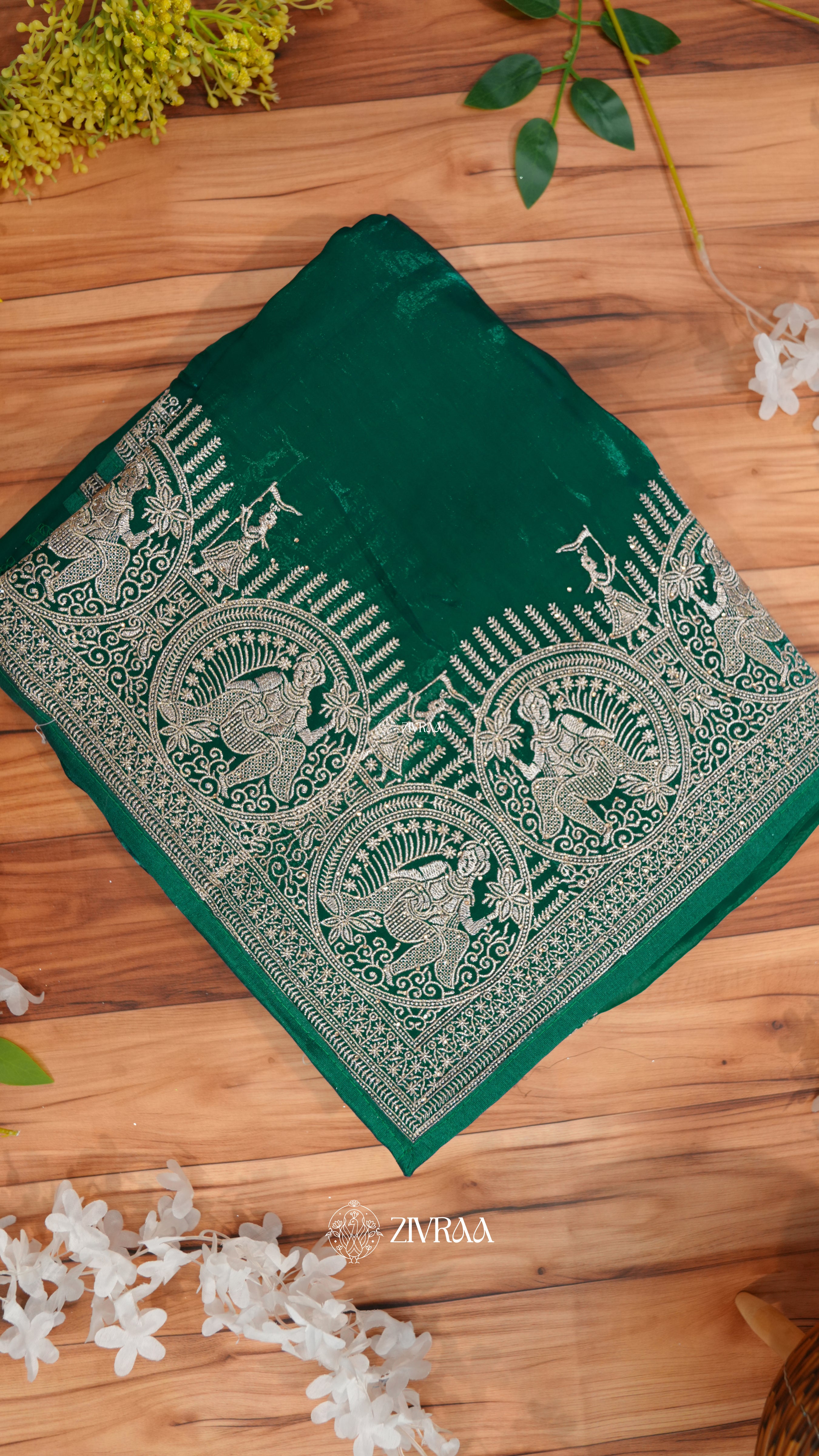 Elegant Wine Maroon Silk Saree with Traditional Silver Zari Figurative Border