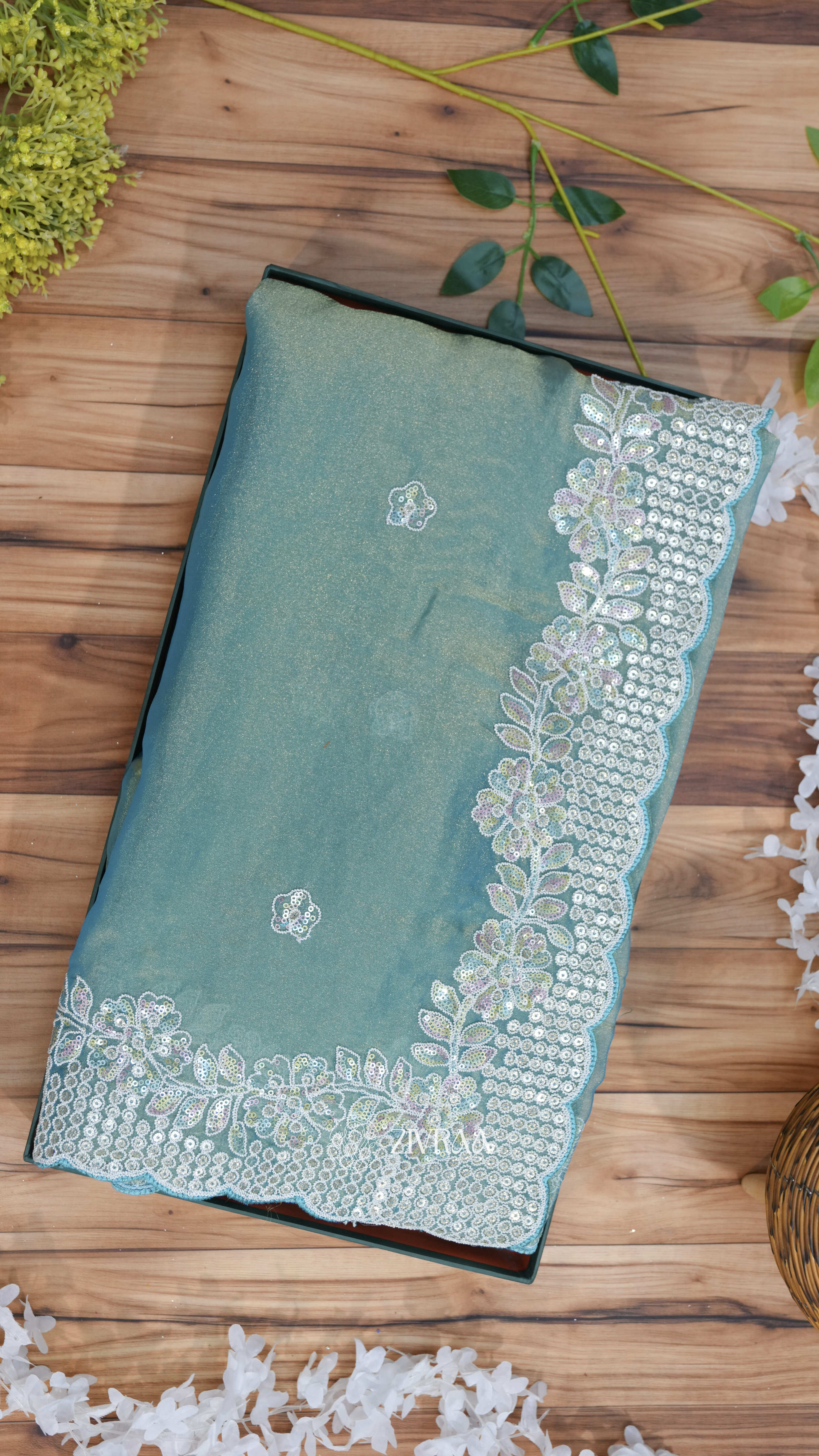 Elegant Peach Embroidered Saree – Timeless Grace & Luxury