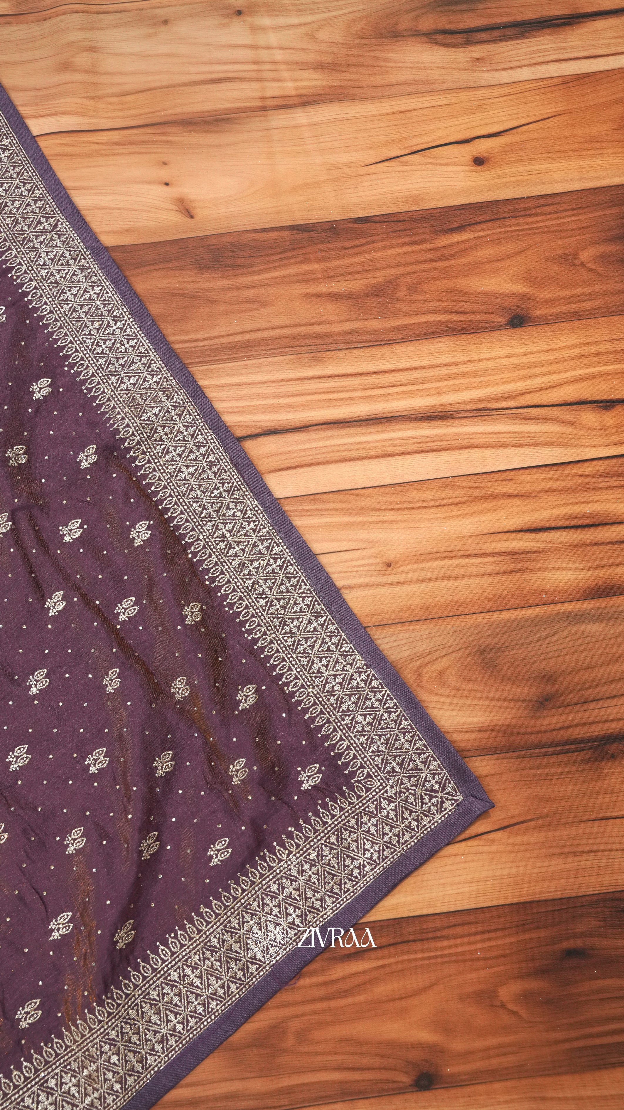 Elegant Dark pink Embroidered Saree with Traditional Border