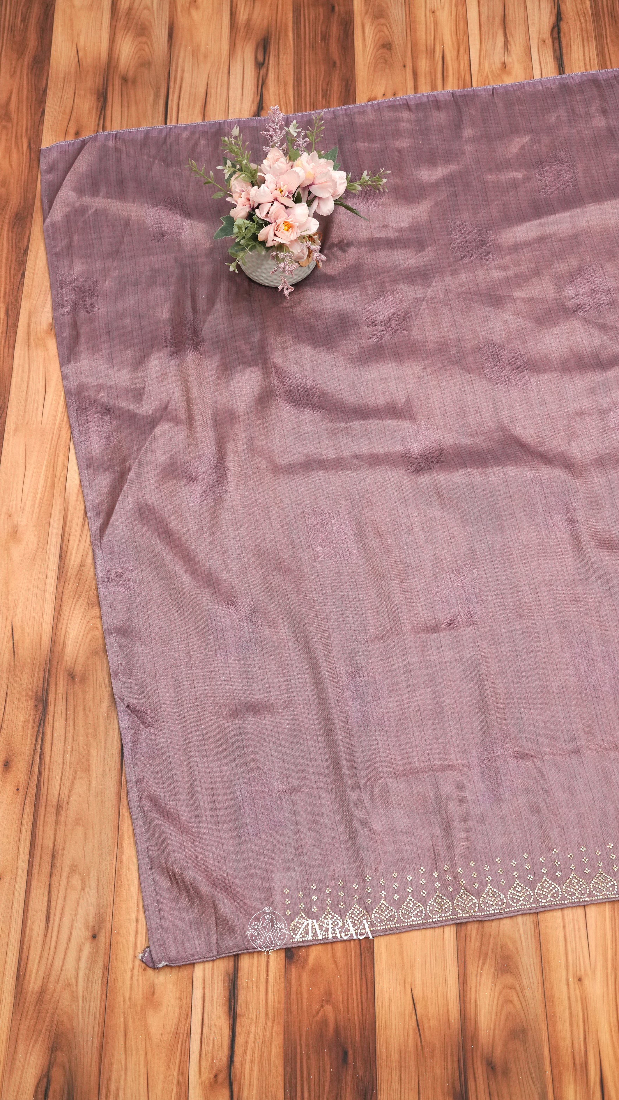 Olive Green Folk Art Printed Saree with Traditional Dance Motif & Embellished Border