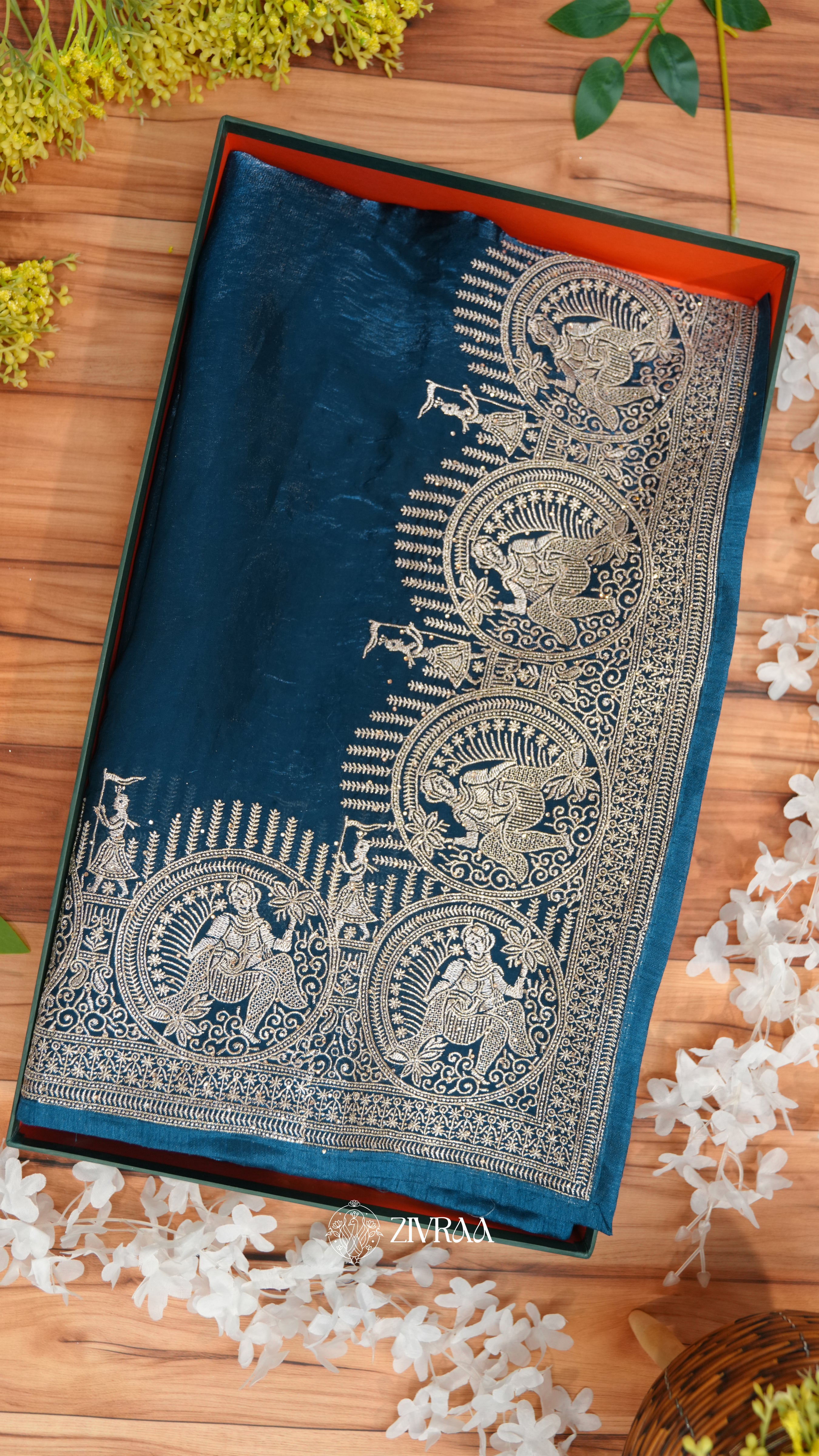 Elegant Wine Maroon Silk Saree with Traditional Silver Zari Figurative Border