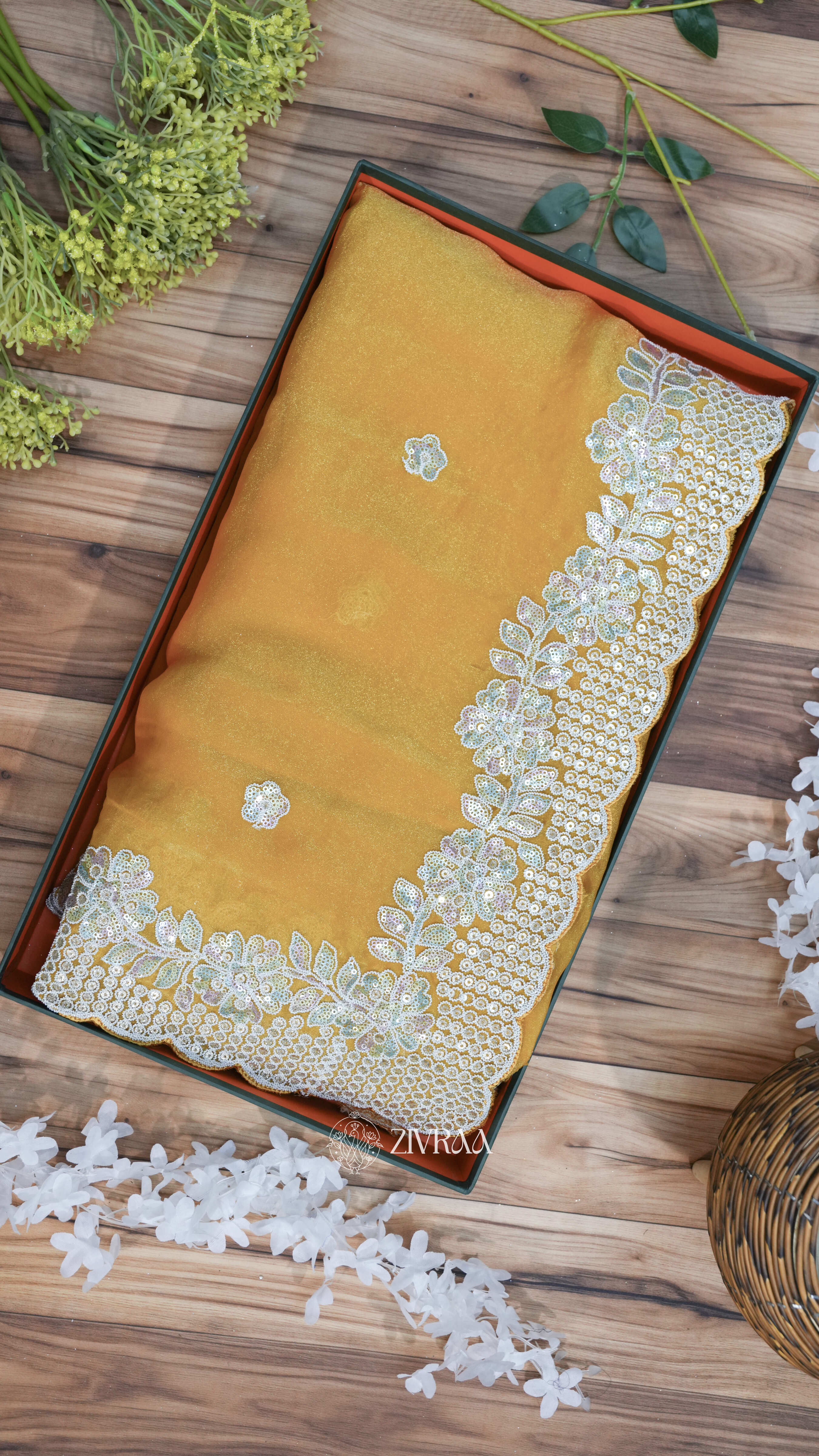 Elegant Peach Embroidered Saree – Timeless Grace & Luxury