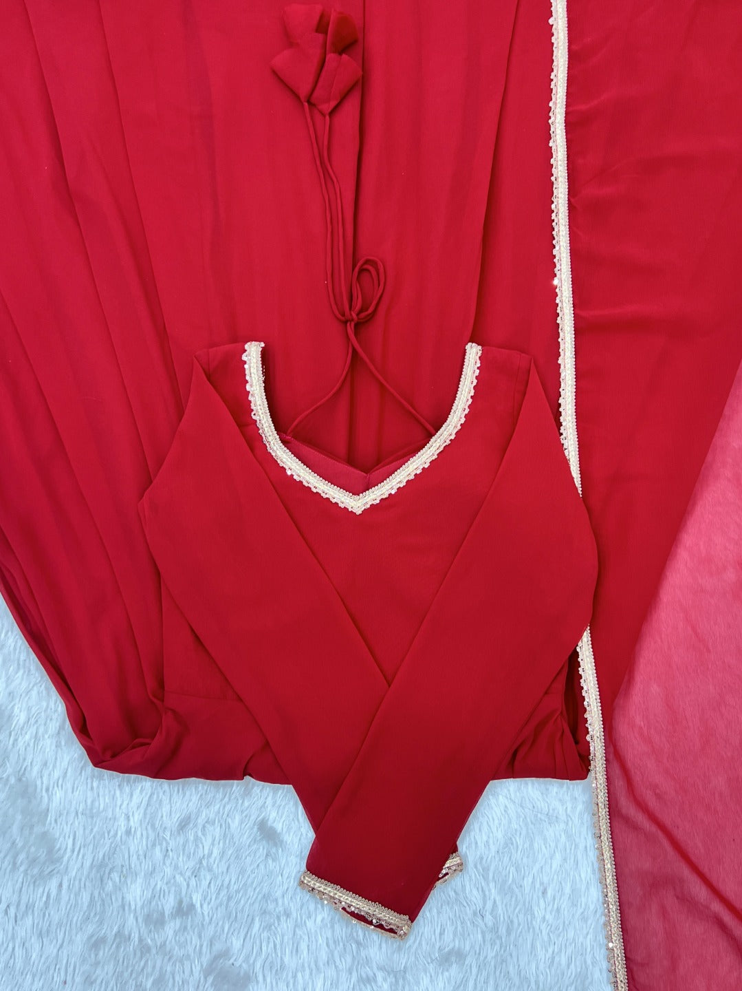 Georgette Anarkali Gown with Dupatta | Flared Festive & Wedding Wear for Women