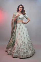Designer Embroidered Lehenga Choli with Silk Dupatta for Wedding & Festive Wear