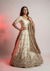 Lavender Dupatta Viscose Silk Lehenga Choli Set with Embroidery & Jarkan Work – Party Wear | Wedding & Festive Collection