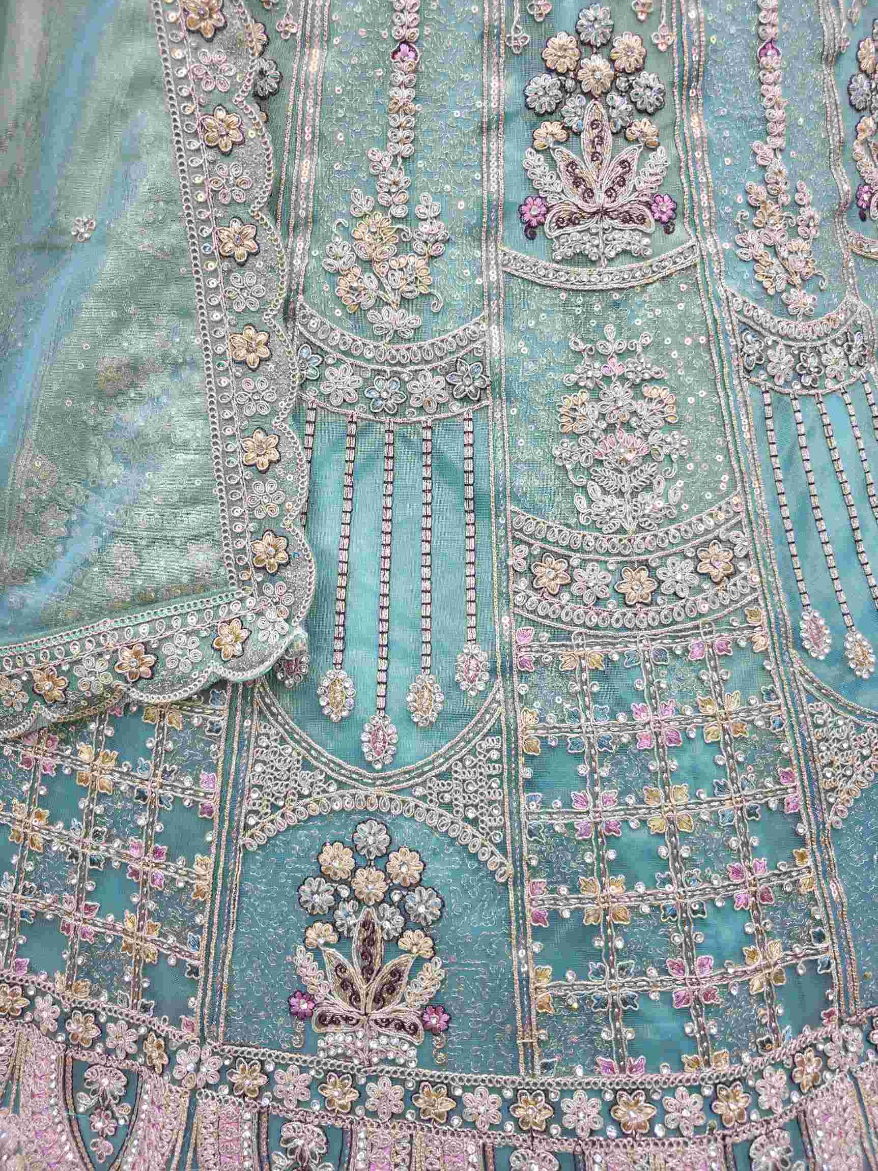 Lavender Embroidered Lehenga Choli with Net Dupatta Festive Wear