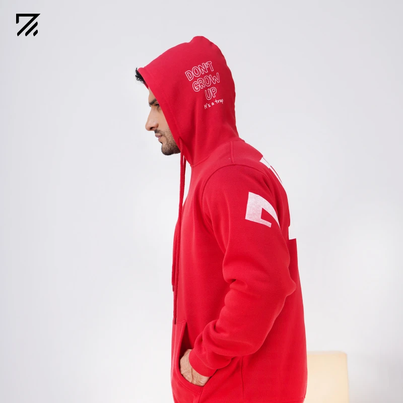 Mens Premium Hoodie - Red 2