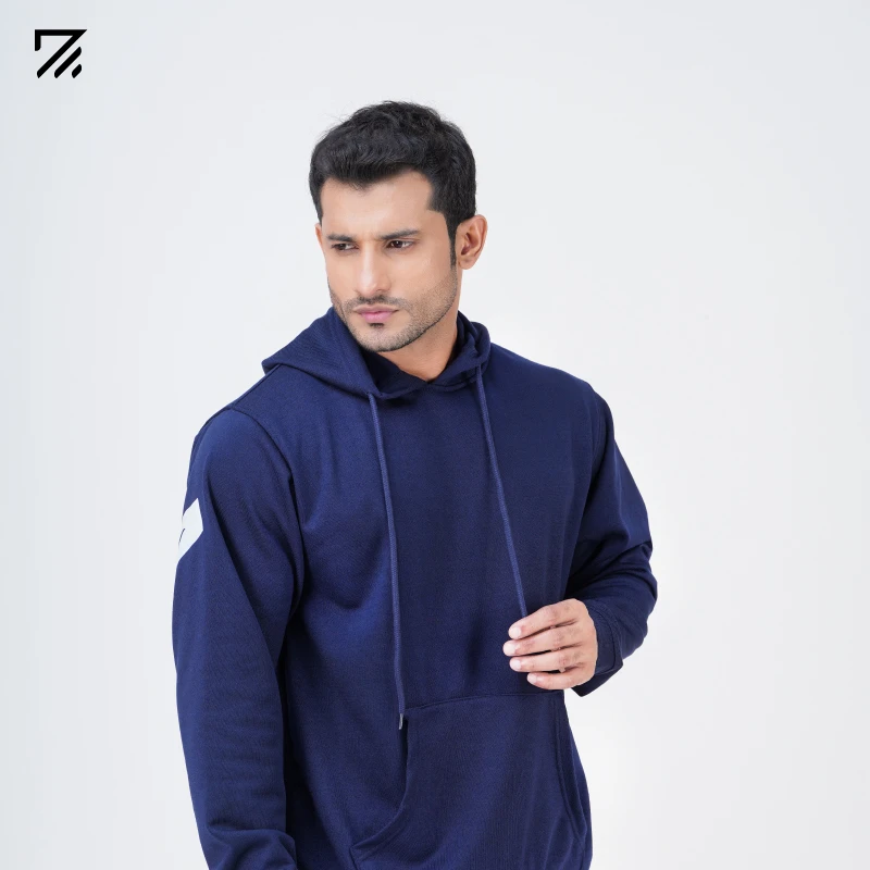 Mens Premium Hoodie - Navy Blue 2